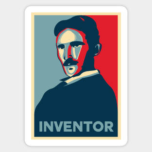 Inventor Tesla Poster Sticker